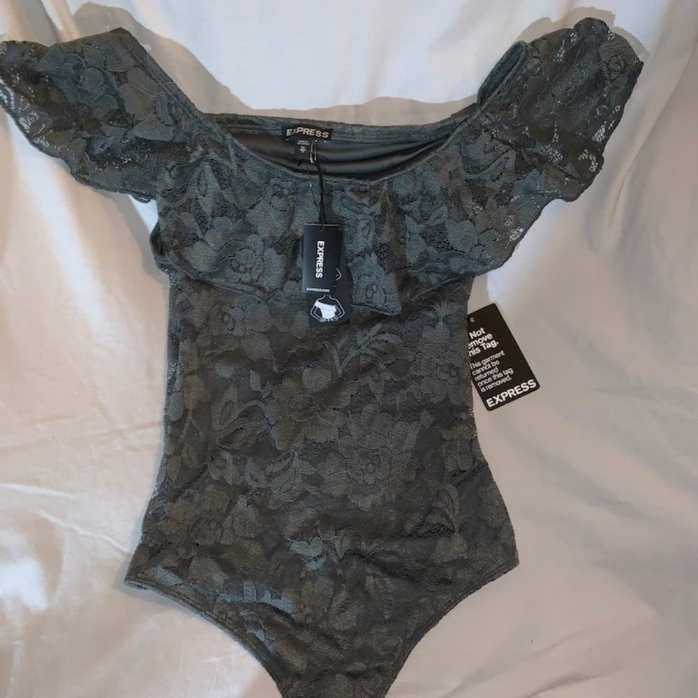 Grey Lace bodysuit
